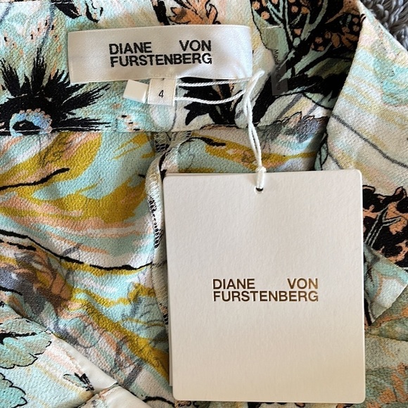 *NWT Diane Von Furstenberg Nathalie Astrantia Tulip Shell Crepe Shorts - Picture 6 of 9